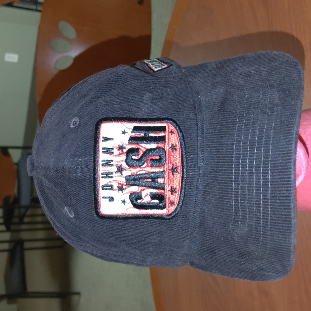 Johnny Cash Outlaw Music Official Merch Corduroy Strapback Hat